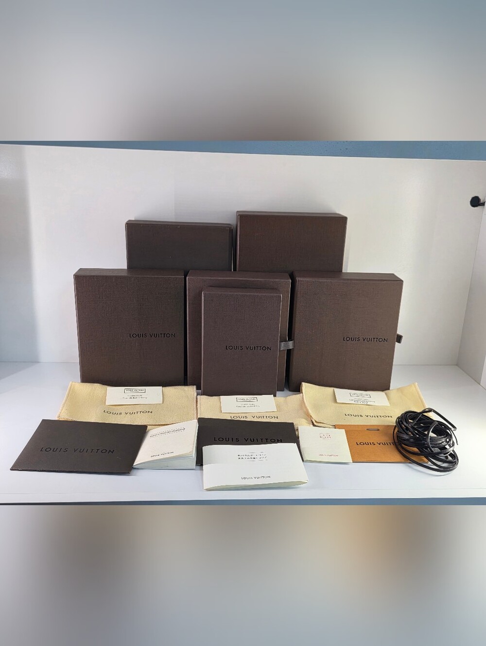 Louis Vuitton Brown SLG/Accessory 6 Box & 3 Dustbags W/cards